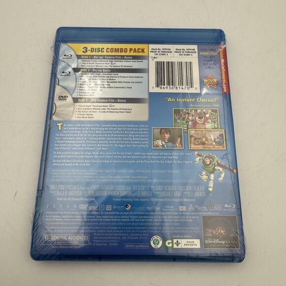 Disney Pixar Toy Story 3 Blu-ray DVD Combo Pack New Sealed 3-Disc Set - Picture 2 of 3